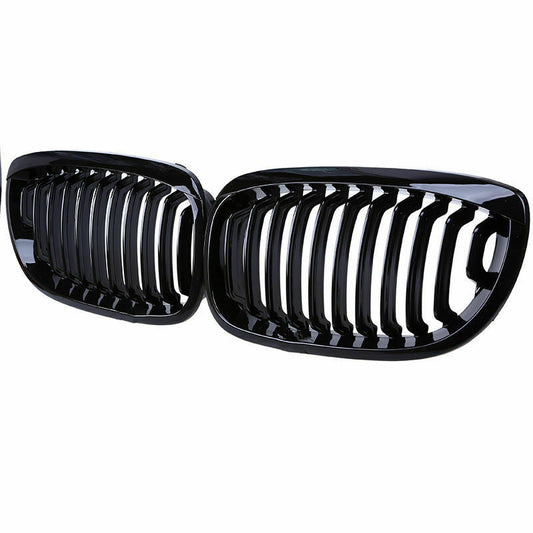 For BMW 3 Series E46 Coupe 2D 03-05 Facelift Gloss Black Kidney Grille Grill ABS