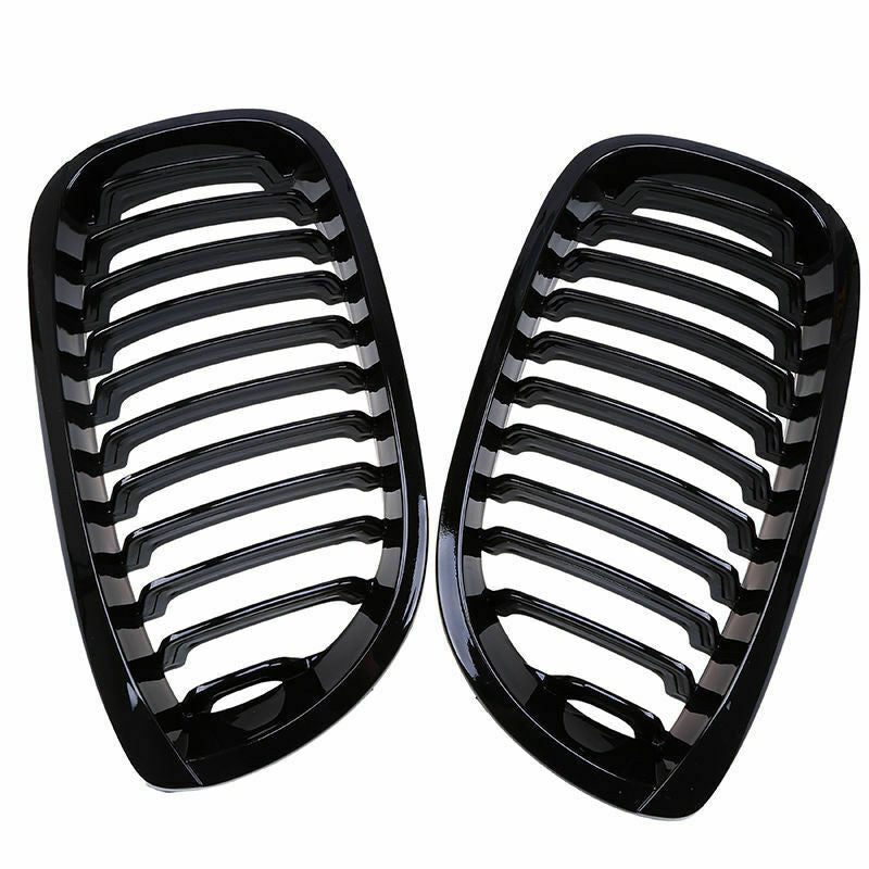 For BMW 3 Series E46 Coupe 2D 03-05 Facelift Gloss Black Kidney Grille Grill ABS