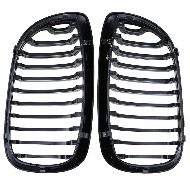 For BMW 3 Series E46 Coupe 2D 03-05 Facelift Gloss Black Kidney Grille Grill ABS