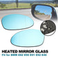 Pair Rearview Door Wing Mirror Glass Heated Blue For BMW E90 E91 E92 2005-2008