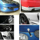 2X Vehicle Adjustable Front Bumper Splitter Strut Brace Rod Support Bars Blue