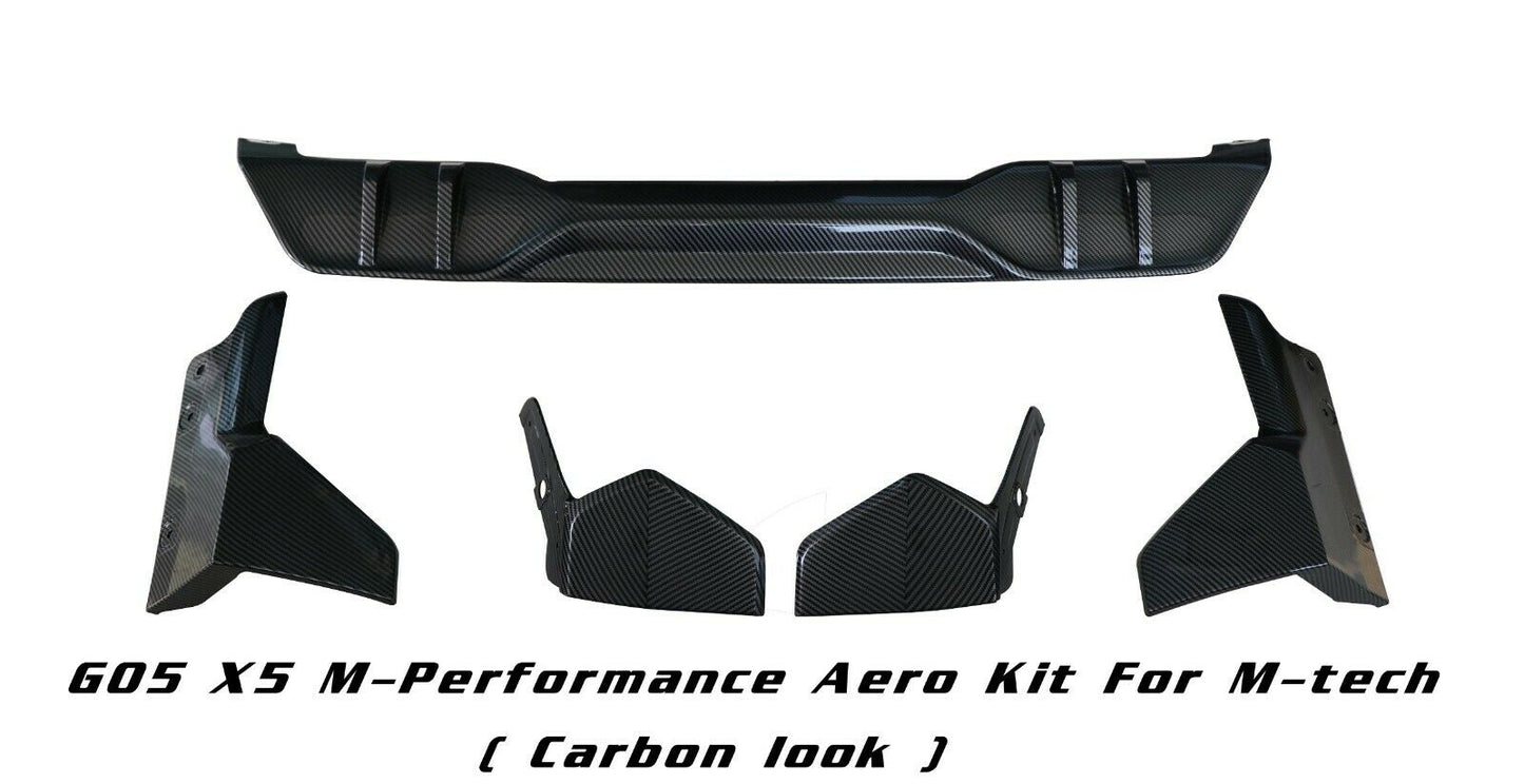 BMW X5 G05 M PERFORMENCE AERO BODYKIT FRONT SPLITTER REAR DIFFUSER CARBON LOOK