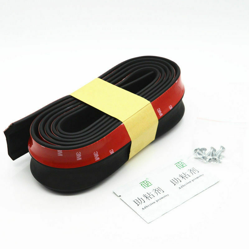 Universal 2.5M Car Lip Skirt Protector Rubber Splitter Bumper Spoiler Side ah