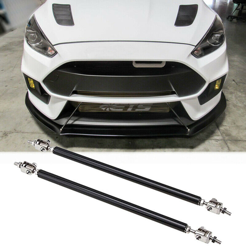 20cm Car Rear Bumper Splitter Strut Lip Tie Rod Support Adjustable Black UK AH