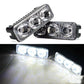 3.5" Set 3 LED Super White High Power Car DRL Daytime Running Lights Fog Lamps