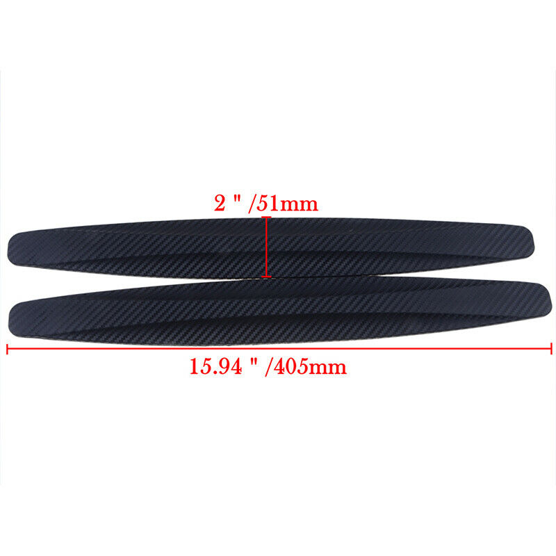 2x Universal Car Carbon Fiber Anti-rub Strip Bumper Body Corner Protector Guard