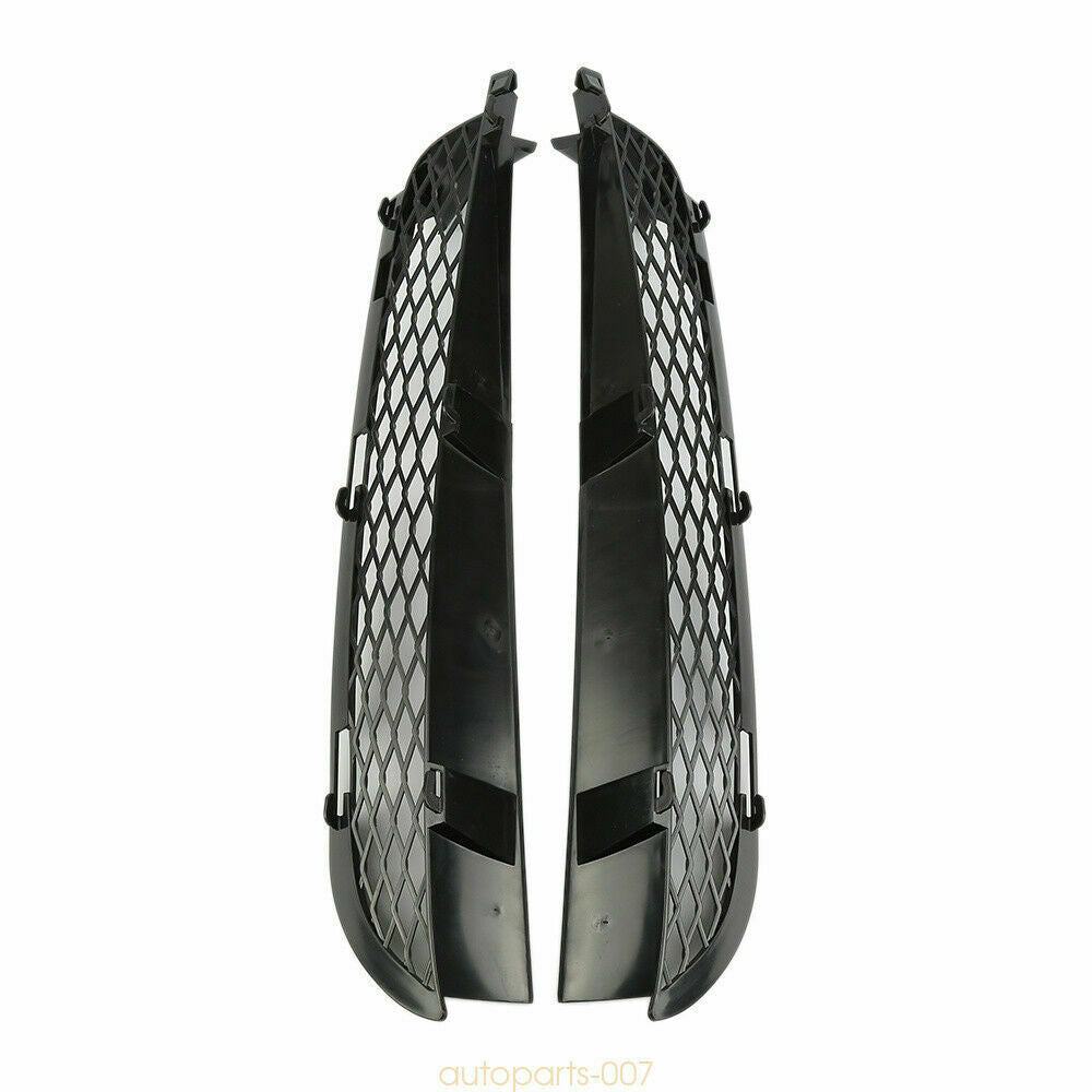 Pair ABS Upper Bumper Mesh Grille Grill Black For BMW X5 E53 2003-06 Facelift a