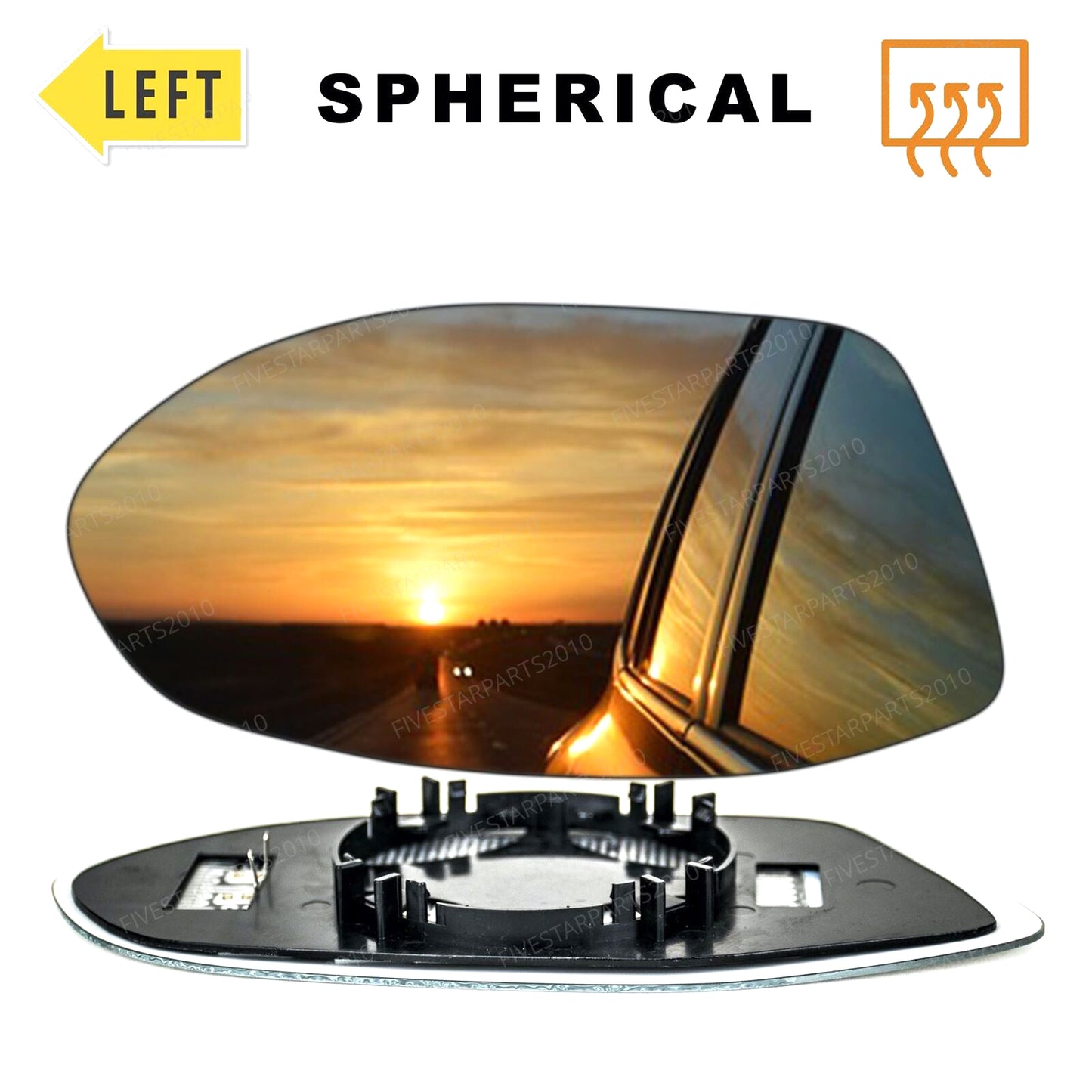 Left Passenger side Wing mirror glass for Audi A3 2008-2010 Heated