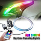 RGB 60CM LED Car DRL Daytime Running Turn Signal Lamp Strip Light Flexible UK B
