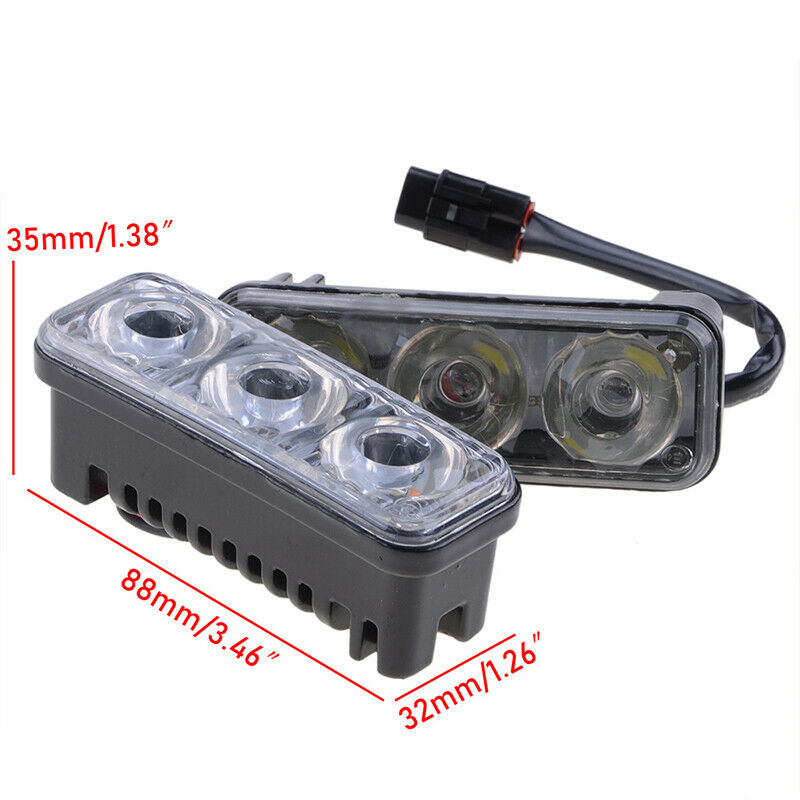 3.5" Set 3 LED Super White High Power Car DRL Daytime Running Lights Fog Lamps