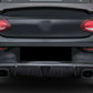 MERCEDES C CLASS C205 A205 COUPE AMG C63 S STYLE REAR DIFFUSER + BLACK TAILPIPES