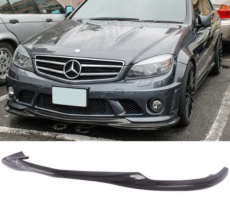 MERCEDES C CLASS S204 W204 C204 AMG STYLE CARBON FIBRE FRONT LIP SPLITTER 07-11