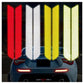 2x Red Reflective Night Safety Warning Car Rim Rear Wheel Decal Tape Sticker use