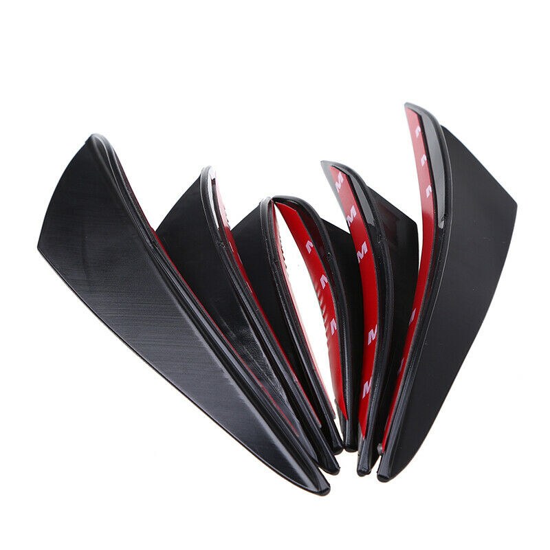 6x Car Front Bumper Lip Splitter Fins Body Spoiler Canards Refit Gloss Black JDM