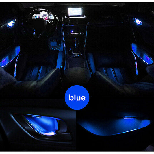4pcs Car Door Bowl Handle LED Ambient Atmosphere Light Interior Accessories 12V