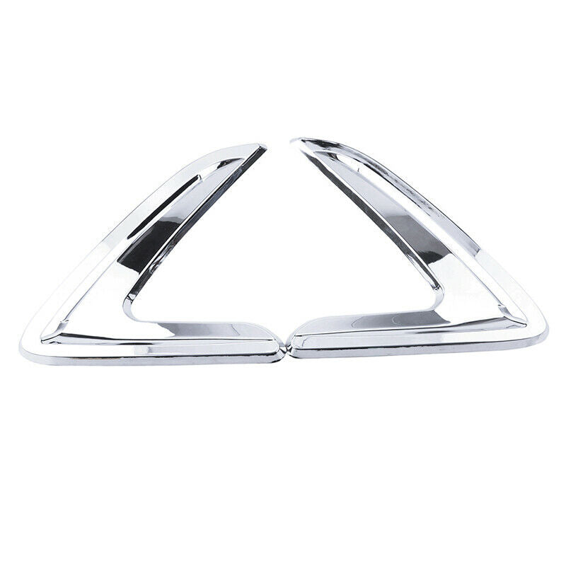 Chrome Silver Air Vent Side Marker Fender Covers Decor Trim For Universal Car
