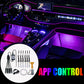 Set 8M 6in1 Fiber Optic Interior Lights Ambient Light Decor Car Door Center UK e