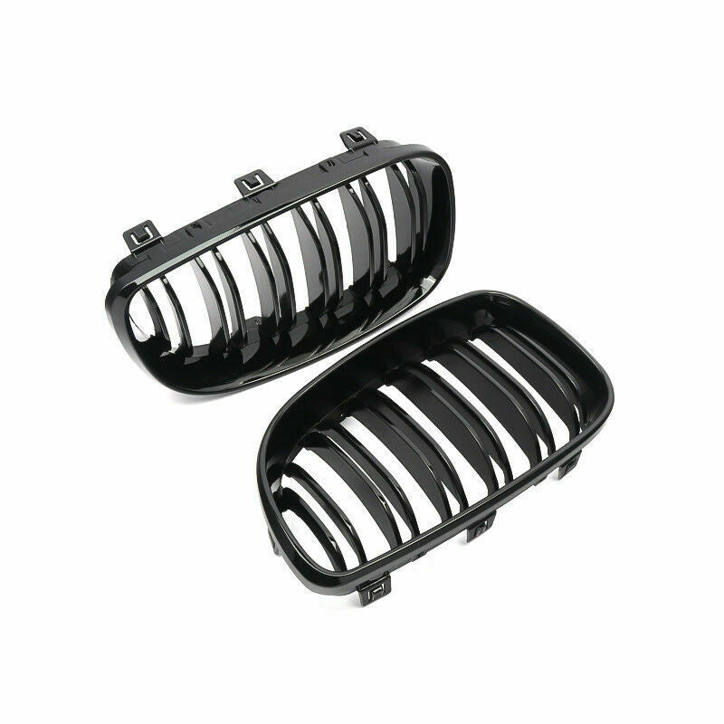 Kidney Grill Grille Gloss Black For 2008-2013 BMW 1 Series E81 E82 E87 E88 UK