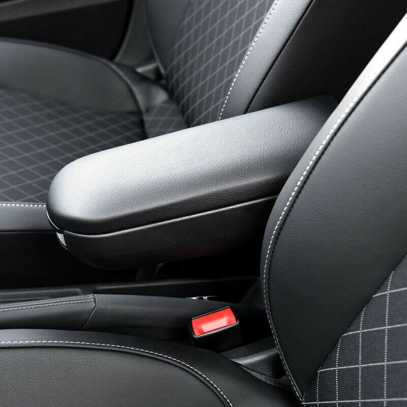 Black Cloth Armrest Cover Lid For VW Jetta Golf MK4 Beetle Center Console Bora e