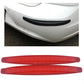 2Pcs Car Red Bumper Lip Protector Corner Guard Anti-Scratch Trim Universal Decor
