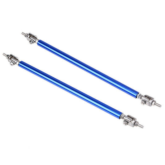 2*20cm Blue Universal Car Front Bumper Lip Splitter Rod Strut Tie Bar Support UK