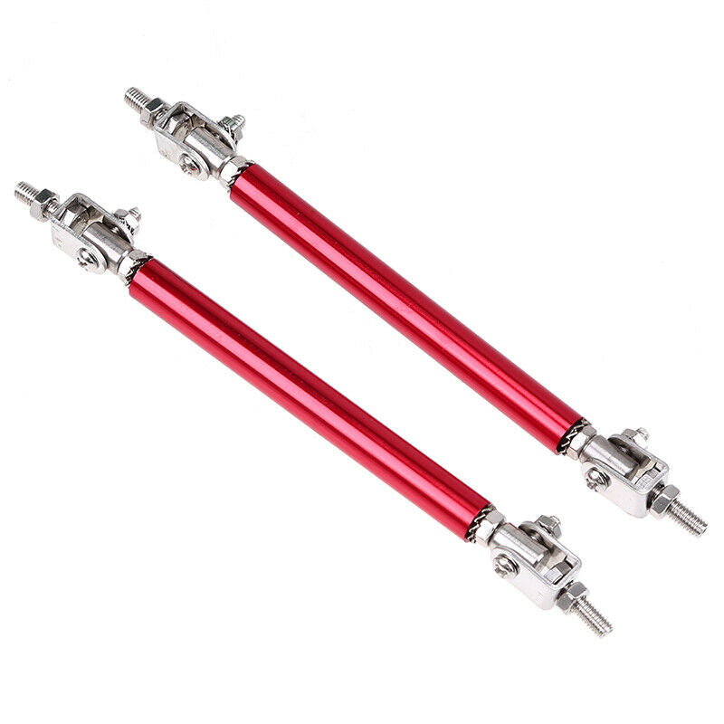 10CM Red Adjustable Front/Rear Bumper Support Tie Rod Bar Splitter Lip Strut