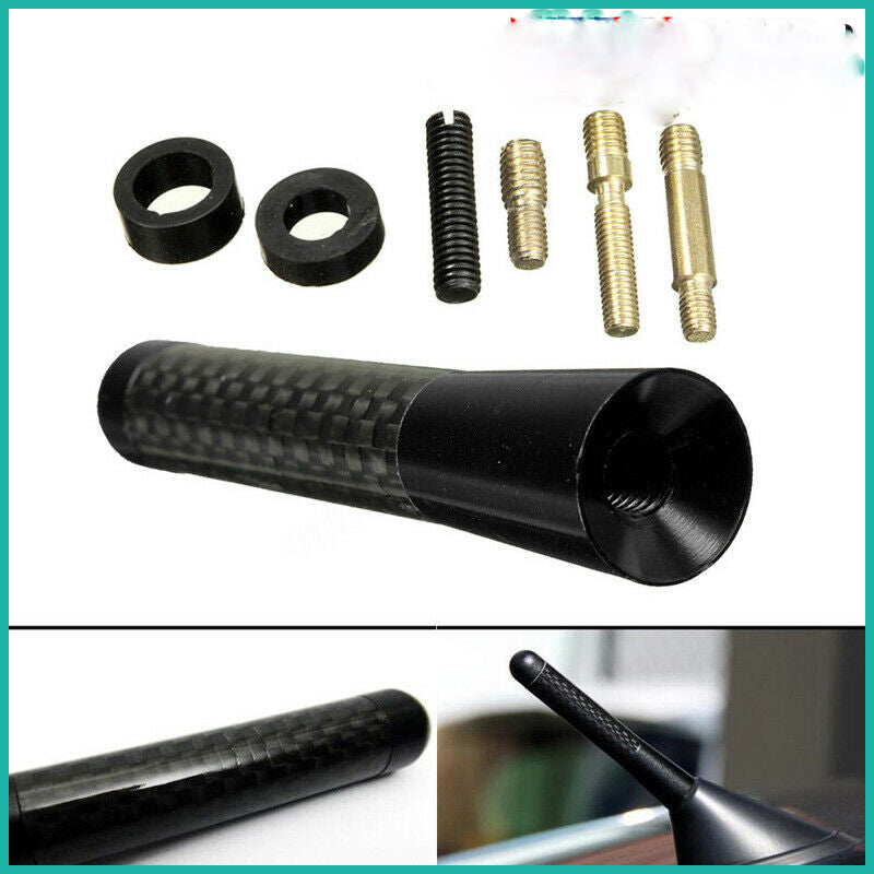 3.15"Black Car Carbon Fiber Aerial Bee Sting Mast Antenna Ariel Stubby For BMW