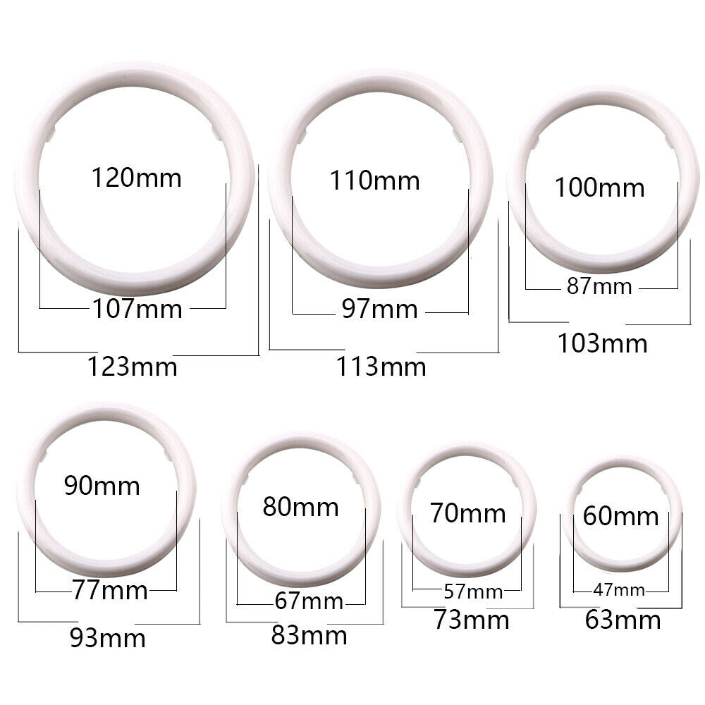 2X Angel Eyes 60-120MM COB Car Headlight Halo Ring White DRL Amber Turn Light