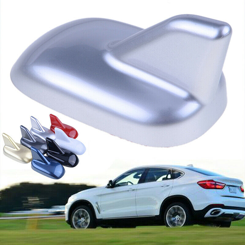 1* Silver Shark Fin Dummy Car Replica Aerial Decor Spoiler Antenna Mast
