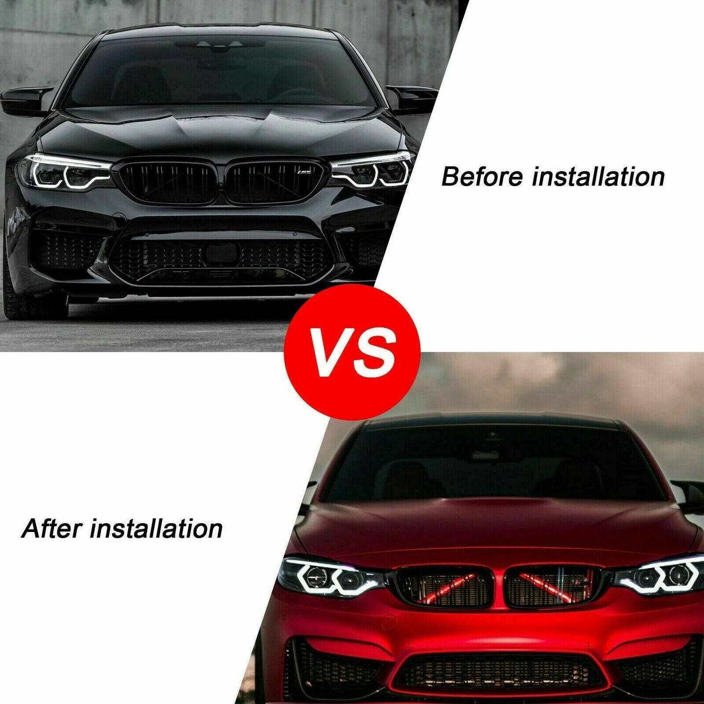 Front Red Grille Trim Strips Cover for BMW F30 F32 F20 F21 G20 1 2 3 series UK