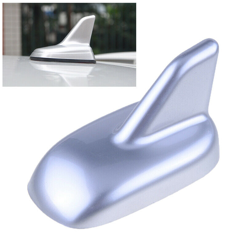 1* Silver Shark Fin Dummy Car Replica Aerial Decor Spoiler Antenna Mast