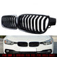 8 BAR FOR BMW F30 F31 3 SERIES GLOSS BLACK SINGLE LINE KIDNEY GRILLE M SPORT UK