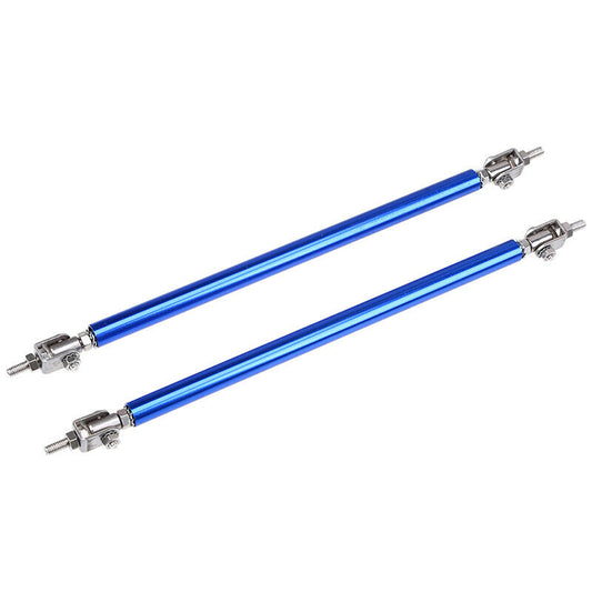 2*20cm Blue Universal Car Front Bumper Lip Splitter Rod Strut Tie Bar Support UK
