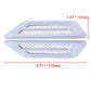 2x Car White Decor Air Flow Intake Scoop Bonnet Side Fender Vent Hood Universal