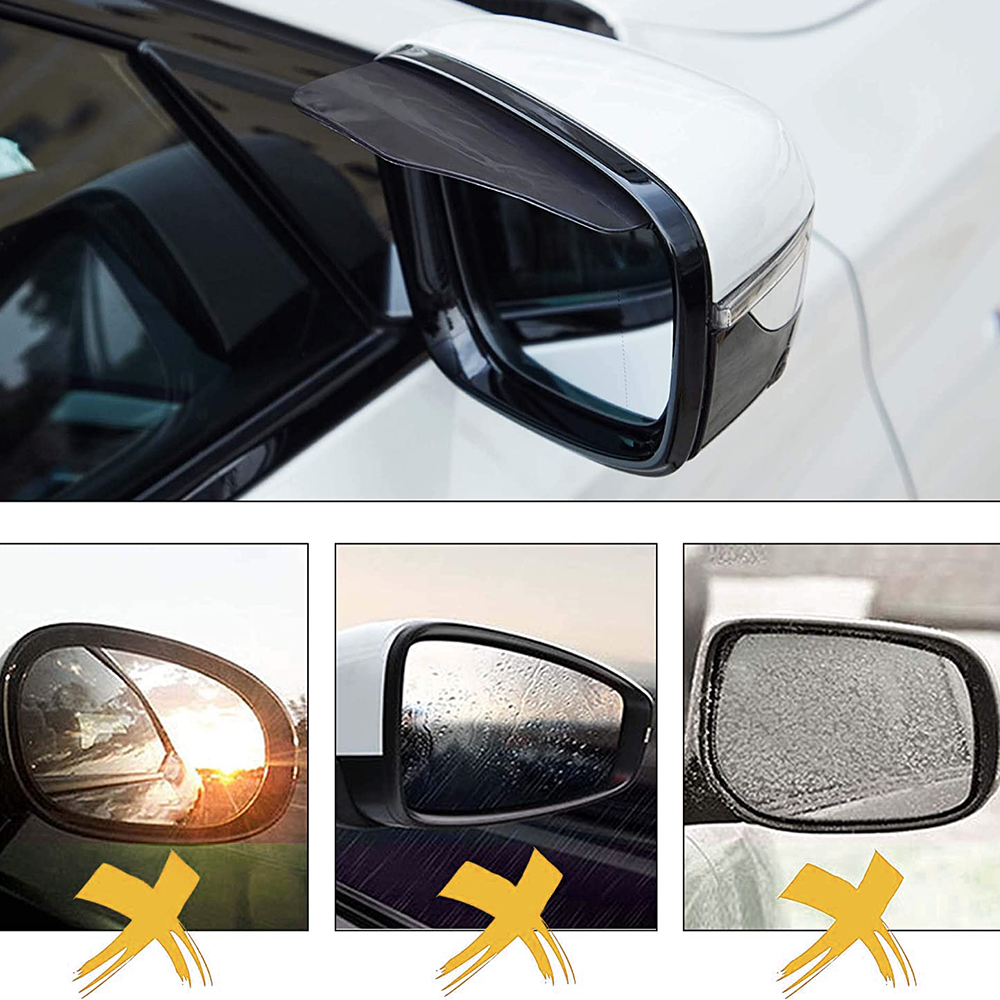 1Pair Car Rear View Side Mirror Rain Board Eyebrow Guard Sun Visor Accessories