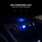 7 Colours Mini USB LED Wireless Lamp Car Atmosphere Light Colorful Accessories
