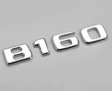 For Mercedes Benz B160 Chrome Silver Rear Boot Trunk Letter Number Badge Emblem