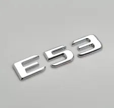 For Mercedes Benz E53 Chrome Silver Rear Boot Trunk Letter Number Badge Emblem