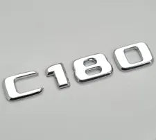 For Mercedes Benz C180 Chrome Silver Rear Boot Trunk Letter Number Badge Emblem