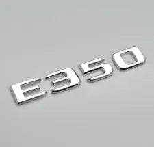 For Mercedes Benz E350 Chrome Silver Rear Boot Trunk Letter Number Badge Emblem