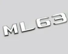 For Mercedes Benz ML63 Chrome Silver Rear Boot Trunk Letter Number Badge Emblem