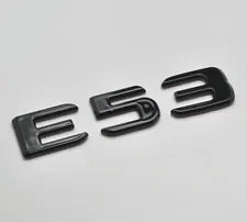 For Mercedes Benz E53 Gloss Black Rear Boot Trunk Letter Number Badge Emblem