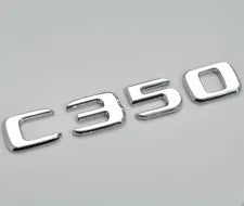For Mercedes Benz C350 Chrome Silver Rear Boot Trunk Letter Number Badge Emblem