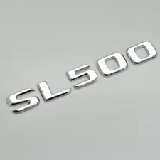 For Mercedes Benz SL500 Chrome Silver Rear Boot Trunk Letter Number Badge Emblem