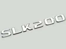 For Mercedes Benz SLK200 Chrome Silver Rear Boot Trunk Letter Number Badge Emblem