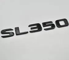 For Mercedes Benz SL350 Gloss Black Rear Boot Trunk Letter Number Badge Emblem