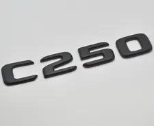 For Mercedes Benz C250 Matt Black Rear Boot Trunk Letter Number Badge Emblem
