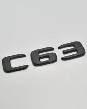 For Mercedes Benz C63 Matt Black Rear Boot Trunk Letter Number Badge Emblem