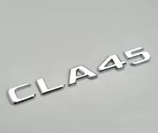 For Mercedes Benz CLA45 Chrome Silver Rear Boot Trunk Letter Number Badge Emblem