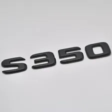 For Mercedes Benz S350 Matt Black Rear Boot Trunk Letter Number Badge Emblem
